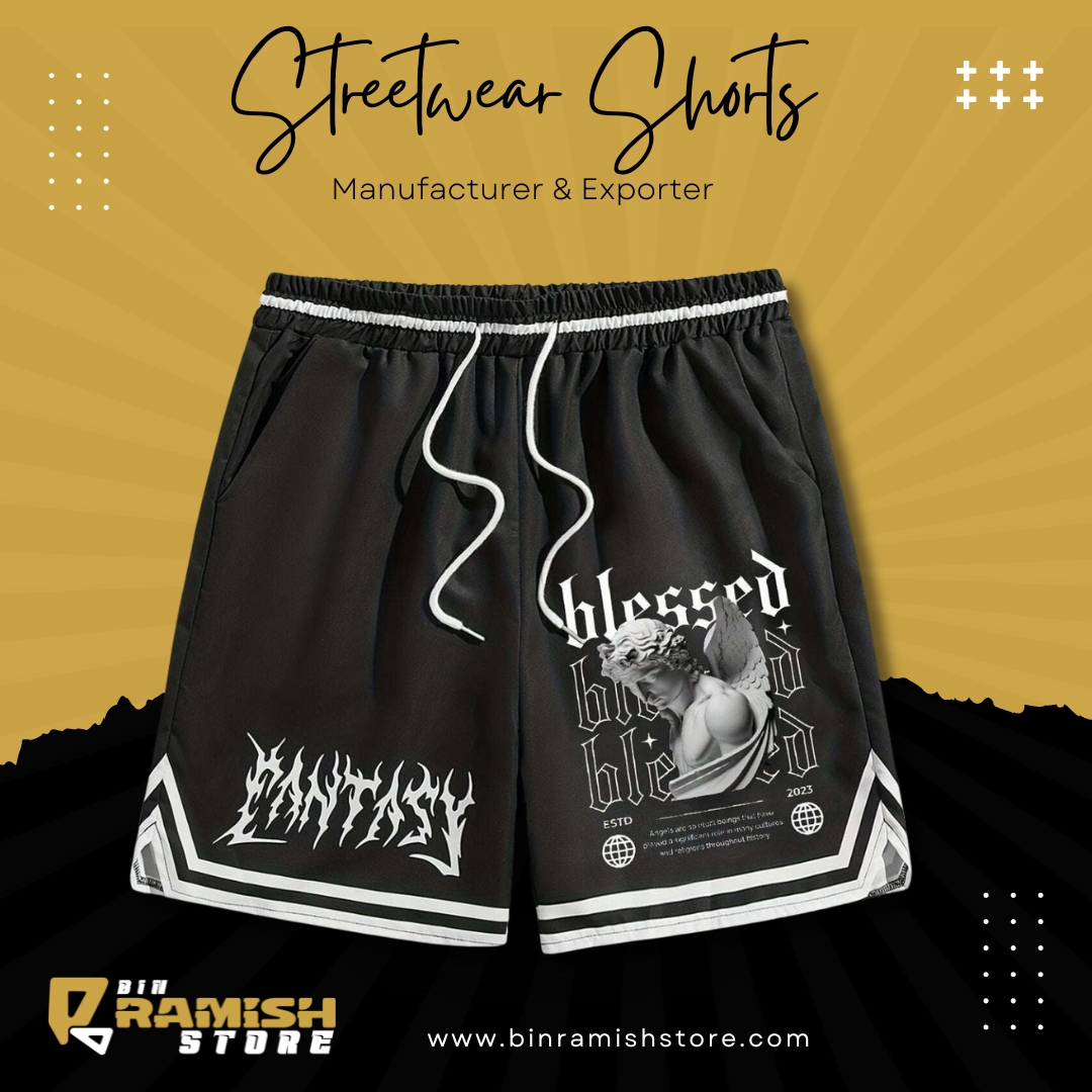 Street Wear Shorts Bin Ramish Store Manufacturing (12) Streetwear Graphic Shorts ? ?Blessed Fantasy? Edition - Image 1