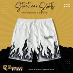 Streetwear Flame Shorts ? ?Legendary White? Edition