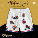 White Streetwear Sports Shorts ? Basketball Graphic Design