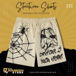 Graphic Streetwear Shorts ? Beige | Bin Ramish Store
