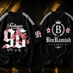 Custom Black Tokyo Sakura Oversized T-Shirt Manufacturer | Wholesale Japanese Streetwear Exporter | Bin Ramish Store