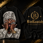 Custom Black Oversized Urban Graphic T-Shirt Manufacturer | Wholesale Streetwear Clothing Exporter | Bin Ramish Store