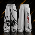 Custom White Oversized Streetwear Sweatpants Manufacturer | Premium Graffiti Graphic Baggy Joggers | OEM & ODM Wholesale Exporter