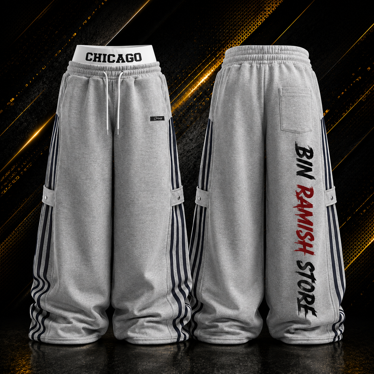 ChatGPT Image Aug 3, 2026, 06_01_22 PM Custom Oversized Track Sweatpants Manufacturer | Premium Side Stripe Baggy Joggers | OEM & ODM Wholesale Exporter Worldwide - Image 1