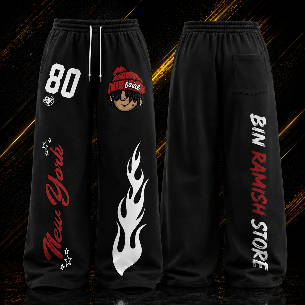 ChatGPT Image Aug 3, 2026, 06_39_05 PM Custom Black Graphic Oversized Streetwear Sweatpants Manufacturer | Premium Baggy Joggers | OEM & ODM Wholesale Exporter Worldwide - Image 1