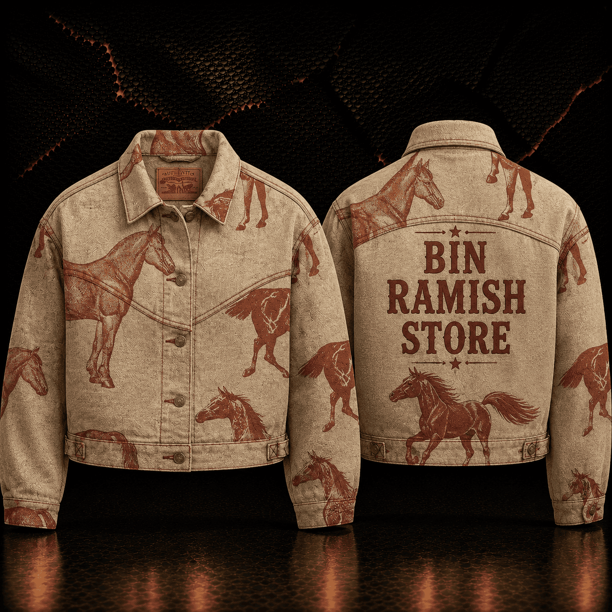 Luxury Custom College Varsity Jacket Leather Bomber Jacket Manufacturer (7) Custom Western Denim Jacket Manufacturer | Premium Horse Print Trucker Jacket Supplier, Wholesaler & Worldwide Exporter - Image 1